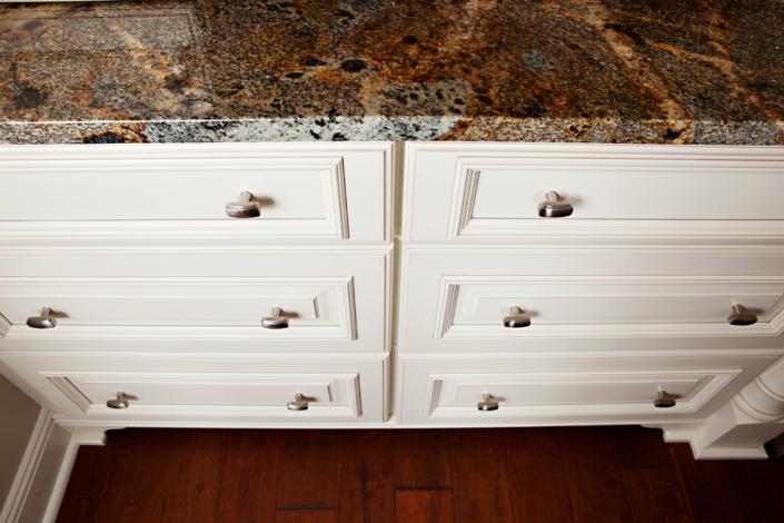 Closeup of Kitchen Drawers and Countertop