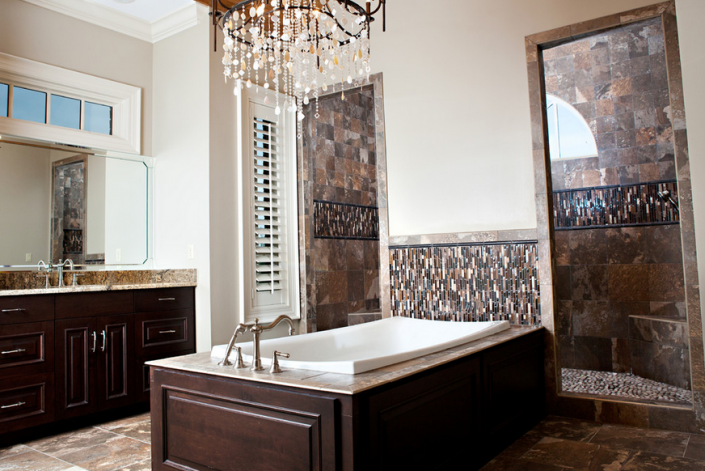 Master Bathroom Standing Showers and Tub