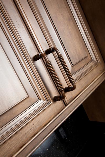 Closeup of Kitchen Cabinet Handles