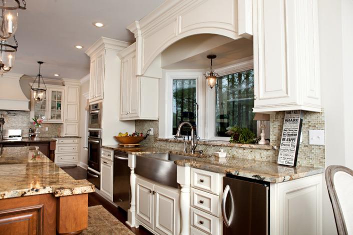 Wide Angle Shot of Sink and Cabinetry