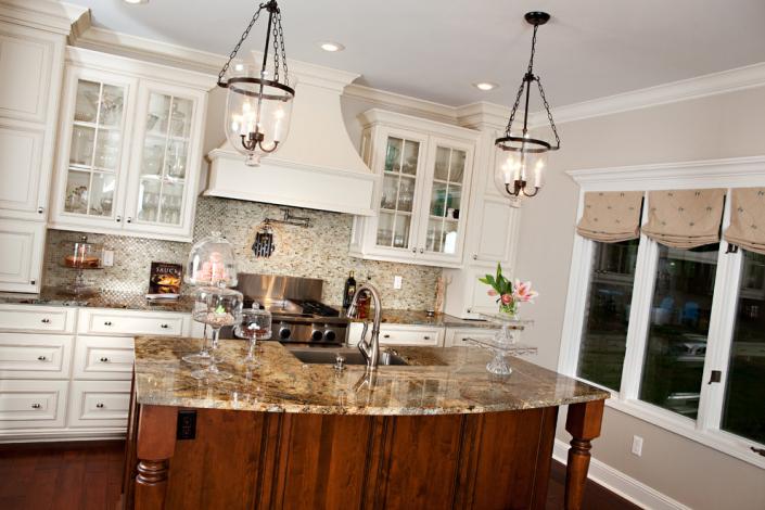 Stunning Cabinets and Island in Kitchen