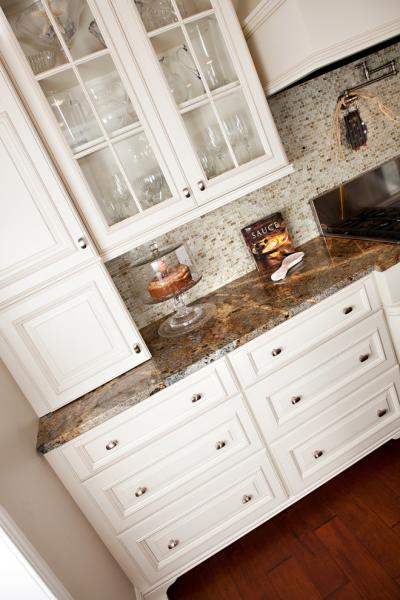 Elegant Cabinets and Backsplash